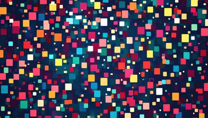 Fototapeta premium A pattern of colorful, pixelated static with no signal - a TV noise glitch effect 