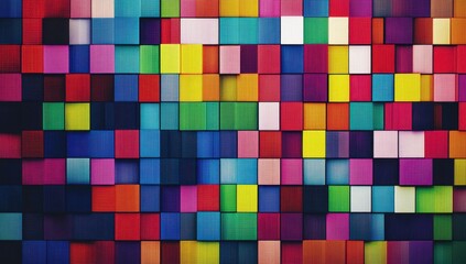 A pattern of colorful, pixelated static with no signal - a TV noise glitch effect 