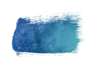 Glitter blue eye shadow or body smear isolated. Classic makeup. Main trend color of 2025, 2026 year. Beauty, fashion, festive and make up concept.