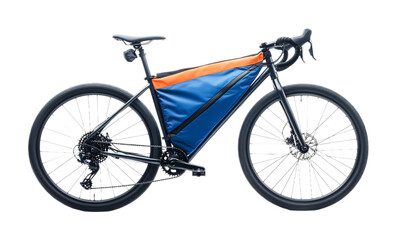 Naklejka premium Waterproof Cycling Frame Bag for Essentials - Isolated on White Background