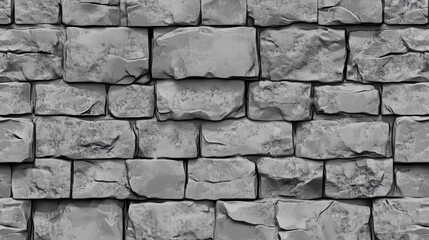 Stunning Gray Stone Wall Pattern - Elegant Architectural Design