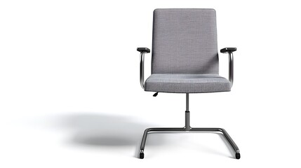 Obraz premium A chair with a black and white pattern sits on a white background