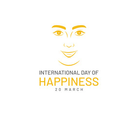 World Happiness Day. international day of happiness creative vector Design