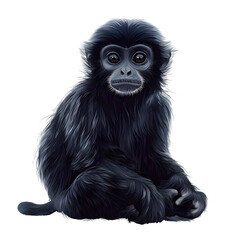 Fototapeta premium Animal, Spider Monkey, Amazon Rainforest, Nature, Art, Image, with Transparent Background PNG, for Stickers, T-Shirt Print, Cap, Mug, Flip Flops, Mousepad, Transparent PNG