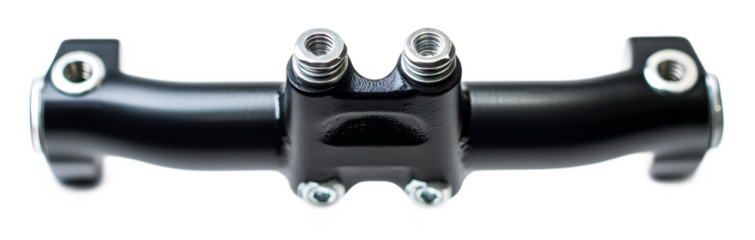 Cycling Handlebar Clamp for Secure Positioning - Isolated on White Background