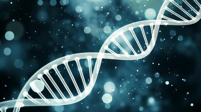 Glowing DNA Double Helix Abstract Background