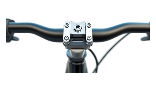 Cycling Handlebar Extension Clamp for Adjusted Reach - Isolated on White Background