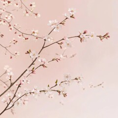 A vase filled with white flowers sits atop a table