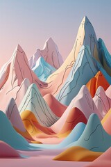 Aesthetic Phone Wallpapers of Hand-Drawn Minimalist Line Art of Mountains, Creating a Subtle, Elegant Nature-Inspired Design