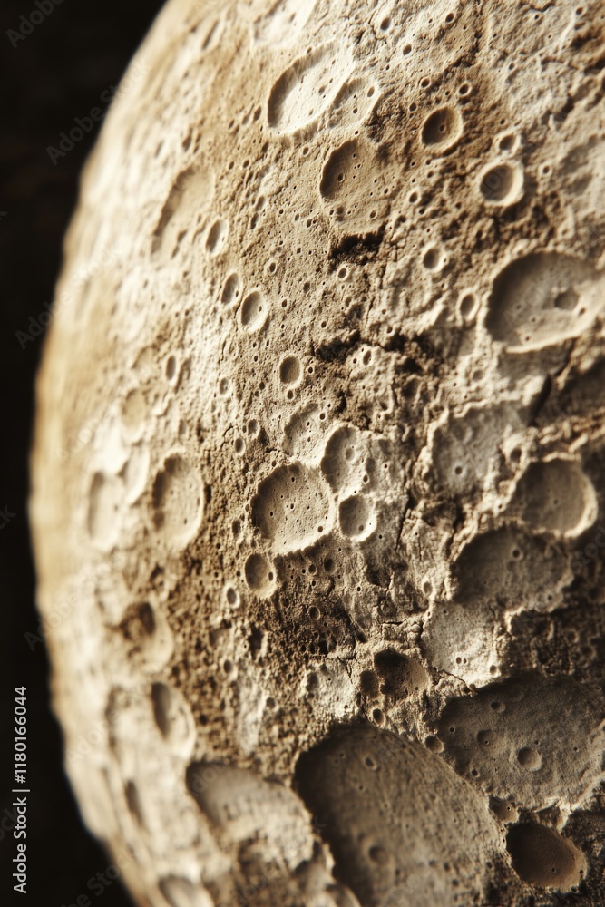 Poster a close-up view of the moon against a black background