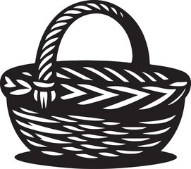  basket vector silhouettes illustration art.