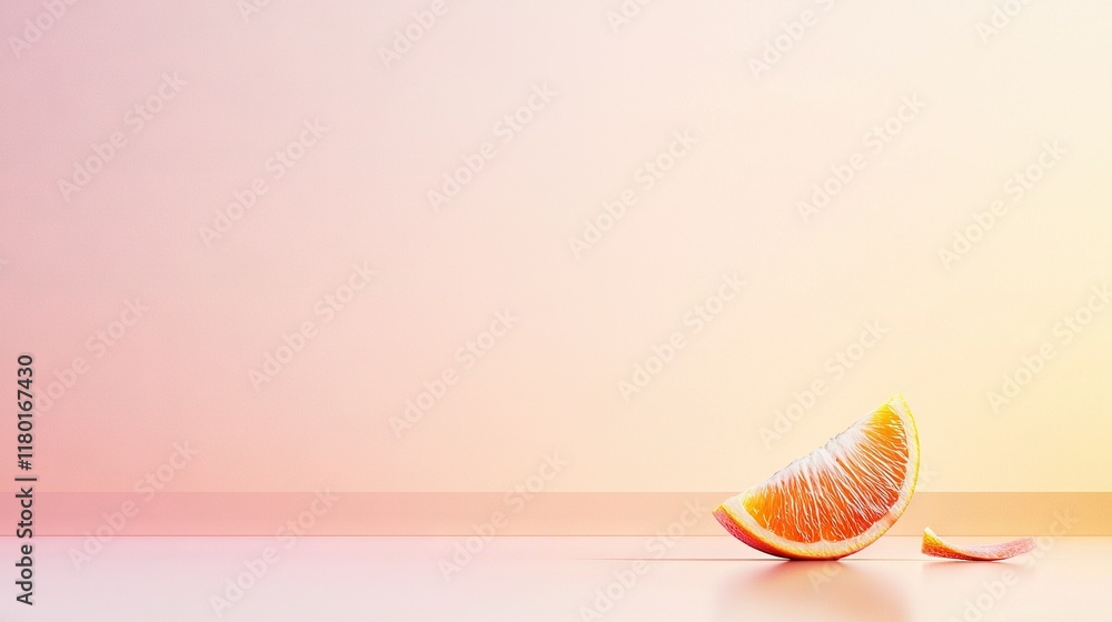 Poster a halved grapefruit sits atop a table beside a slice of grapefruit