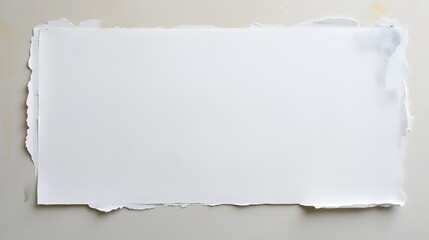 White Paper with Irregular Torn Edges on a Wall