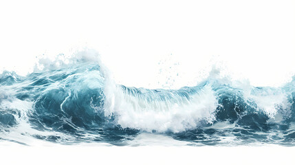Illustration of an ocean wave, isolated on a transparent background. Wavecrest. Illustration