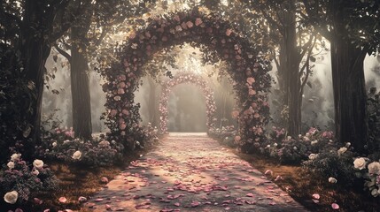 Romantic fantasy wedding alter