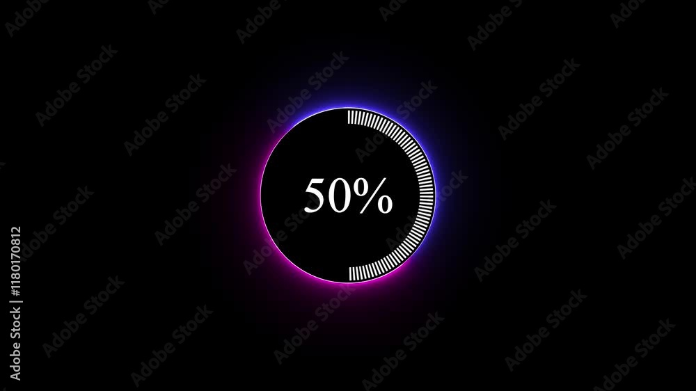 Poster loading bar with percentage progress and visual update.