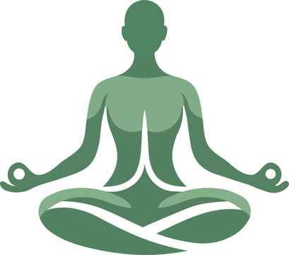 Ilustra&ccedil;&atilde;o minimalista de uma mulher em posi&ccedil;&atilde;o de lotus