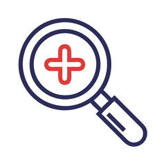 Fototapeta premium medical magnifier icon design