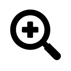 medical magnifier icon design