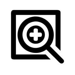 Fototapeta premium medical magnifier icon design