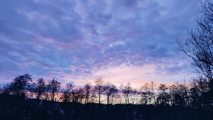 Zimowe niebo. © WalDec