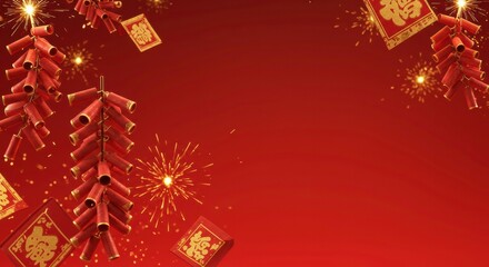Chinese New Year Festive Background 