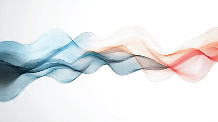 Fototapeta premium A blue and red wave on a white background with a caption that reads Sami D'Atys
