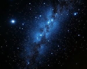 Obraz premium Stunning view of the Milky Way galaxy at night.