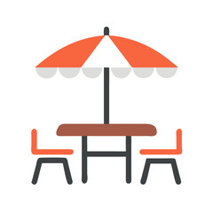 Fototapeta premium outdoor table icon design