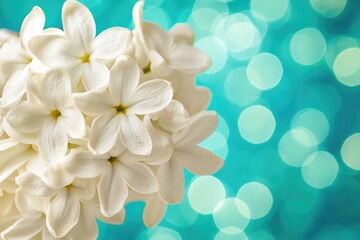 A detailed view of a collection of white blooms