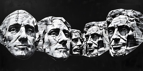 Ai generated images Mount Rushmore with a verifiable reenactment
