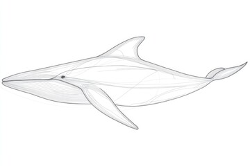 Fototapeta premium Elegant whale design showcases smooth lines and graceful curves