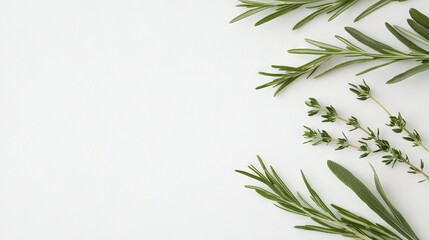 Obraz premium A close-up of white leaves surrounded by blank space to accommodate text on the right