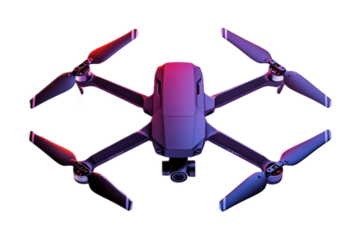 Advanced Drone for Aerial Photography Isolated on White Background