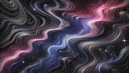 Obraz premium Swirling nebula with bright stars
