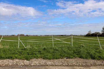 Meadows of the low Zuidplaspolder where the new village Cortelande will arise