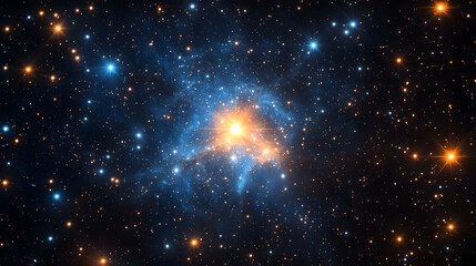 Obraz premium The Enchanted Vortex: Stars Spiral in a Dazzling Light Show of Cosmic Wonder