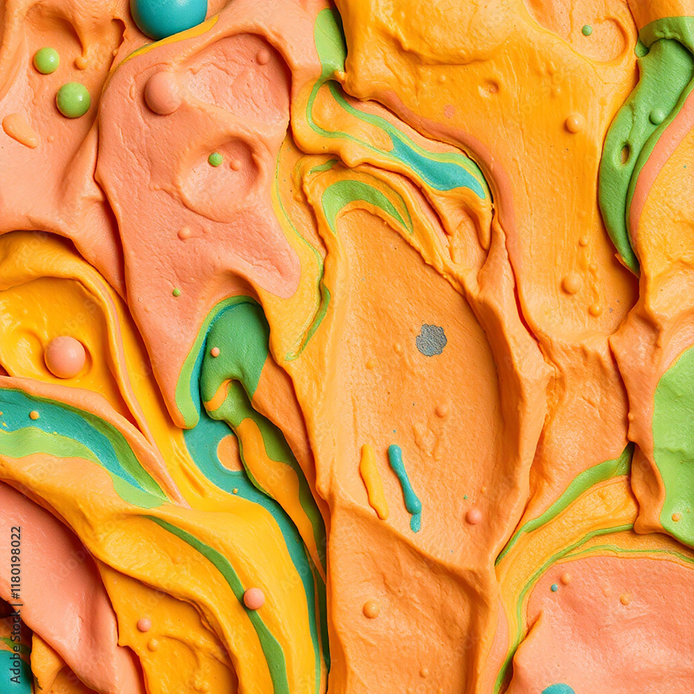 Poster abstract colorful swirls and blobs