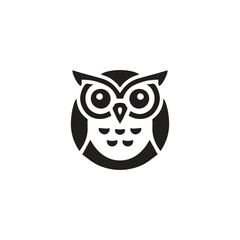 minimalist and modern owl logo design. minimalist wisdom logo vector flat design