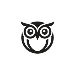 minimalist and modern owl logo design. minimalist wisdom logo vector flat design