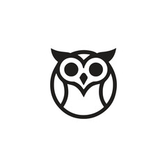 minimalist and modern owl logo design. minimalist wisdom logo vector flat design