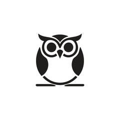 minimalist and modern owl logo design. minimalist wisdom logo vector flat design