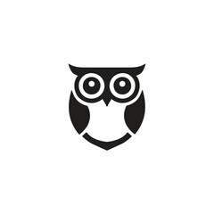 minimalist and modern owl logo design. minimalist wisdom logo vector flat design