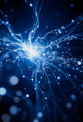 endless loop of moving energy particles, enhance, with white tones