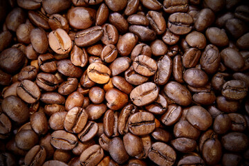 Roasted coffee beans