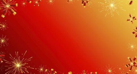 Red and Gold Festive Background 