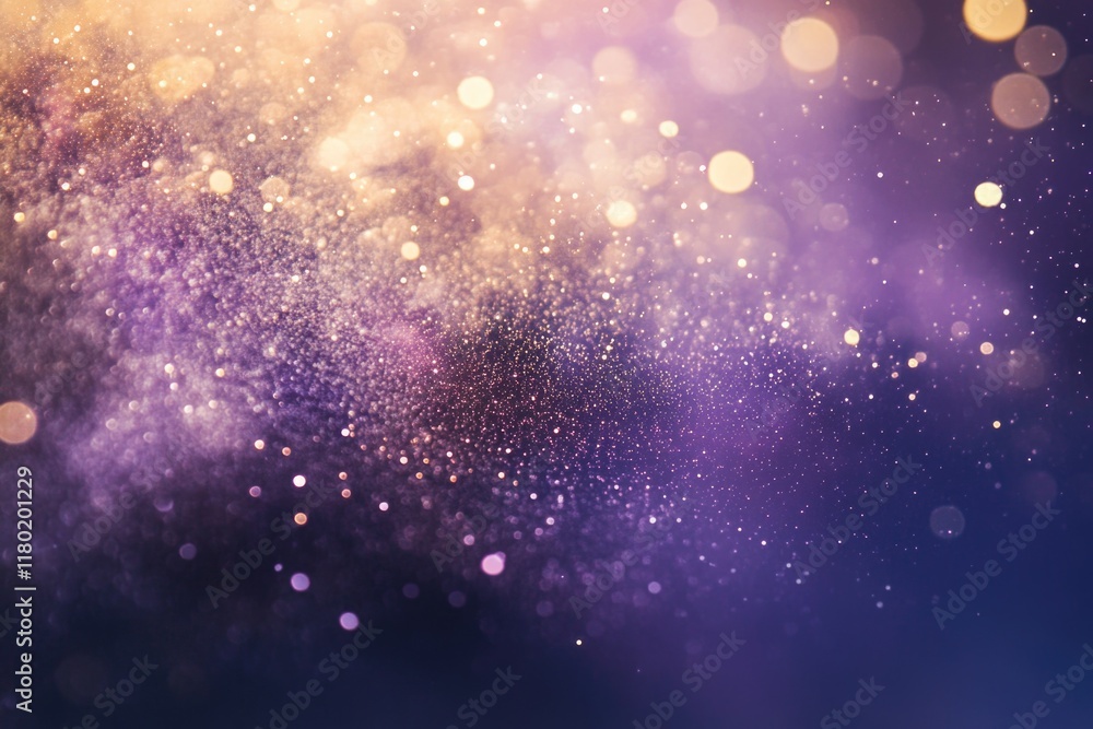 Poster Blurry photo of a purple and yellow background with no distinct objects or features