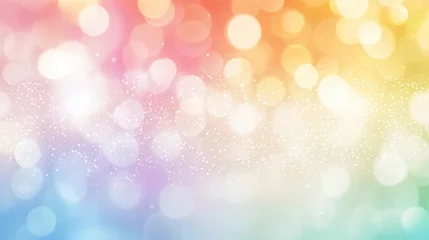 Wandcirkels Eenhoorn Rainbow glitter birthday backdrop mermaid unicorn pony party celebration background. Classic rainbow glitter background - selective focus and bokeh, soft gradient transition, pastel colors  © George Louris  🜲
