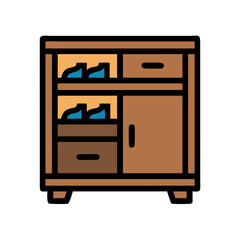 shoe cabinet icon design
