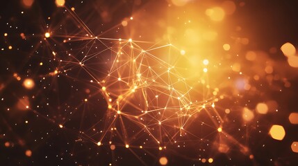 Fototapeta premium Blue and red abstract lines illustrate flow of digital data